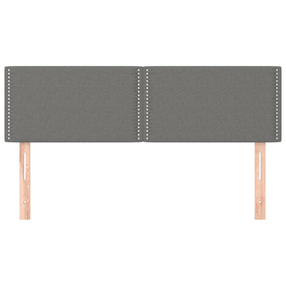 Kopfteile 2 Stk. Dunkelgrau 72x5x78/88 cm Stoff - Pazzar.ch