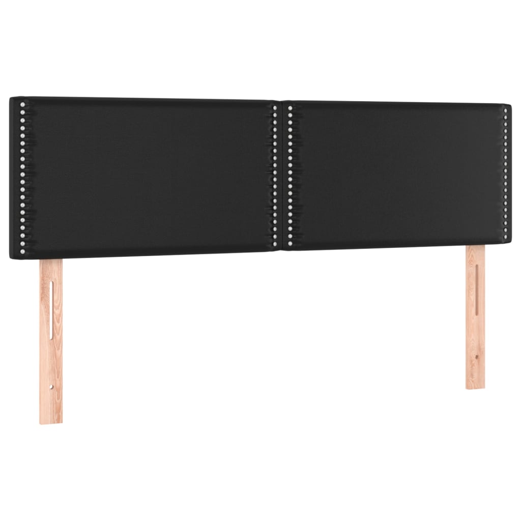 Kopfteile 2 Stk. Schwarz 72x5x78/88 cm Kunstleder - Pazzar.ch