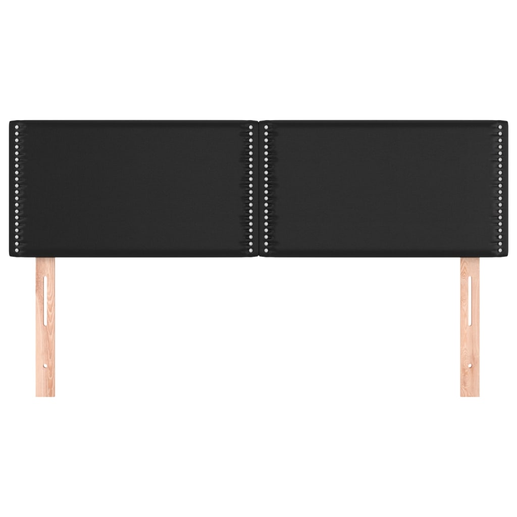 Kopfteile 2 Stk. Schwarz 72x5x78/88 cm Kunstleder - Pazzar.ch