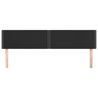 Kopfteile 2 Stk. Schwarz 80x5x78/88 cm Kunstleder - Pazzar.ch
