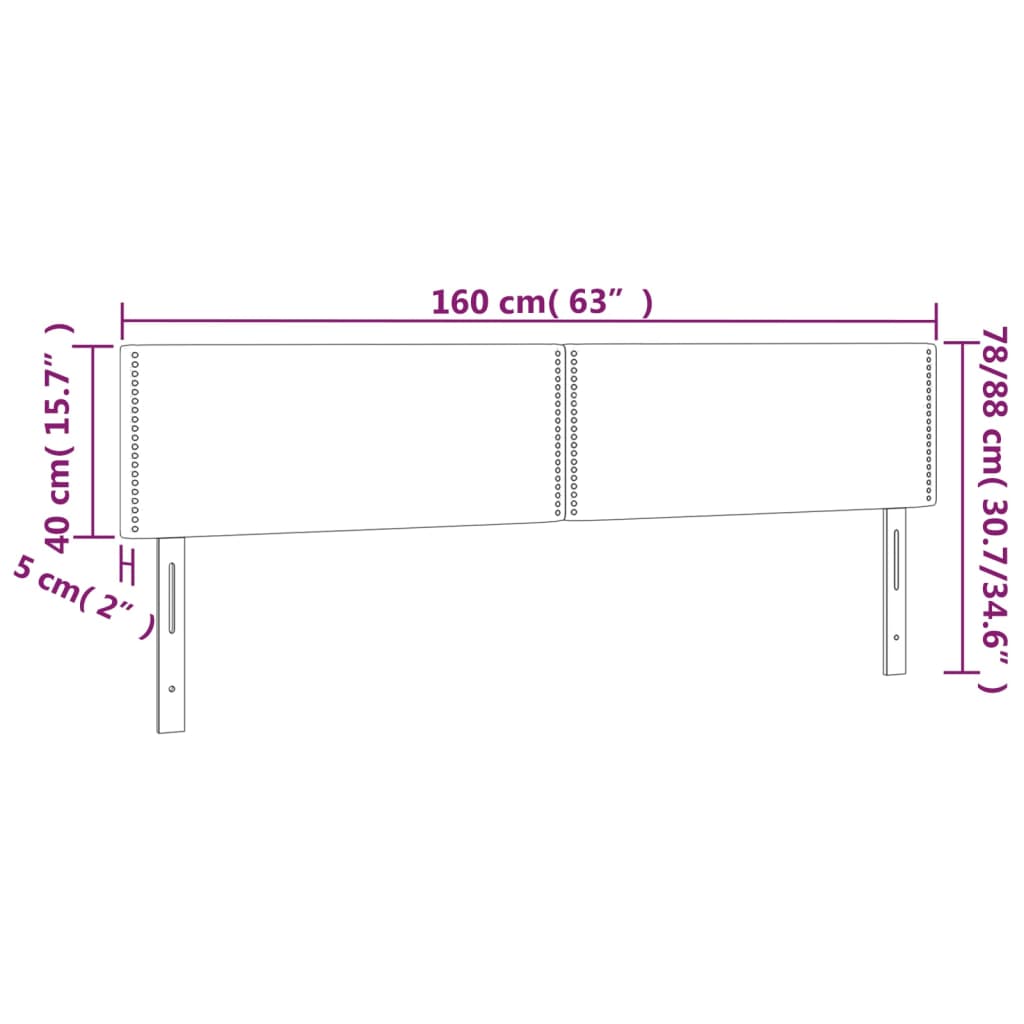 Kopfteile 2 Stk. Schwarz 80x5x78/88 cm Kunstleder - Pazzar.ch