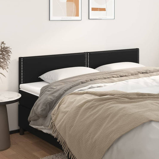Kopfteile 2 Stk. Schwarz 90x5x78/88 cm Kunstleder - Pazzar.ch