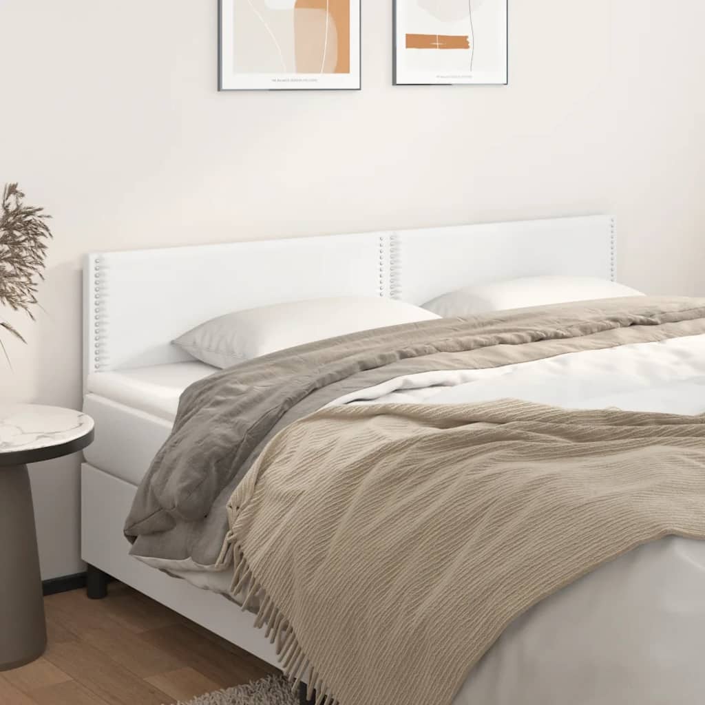 Kopfteile 2 Stk. Weiß 90x5x78/88 cm Kunstleder - Pazzar.ch