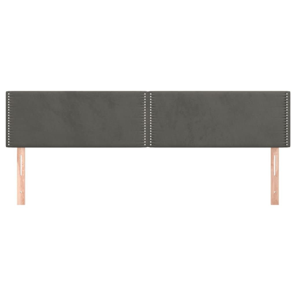 Kopfteile 2 Stk. Dunkelgrau 90x5x78/88 cm Samt - Pazzar.ch