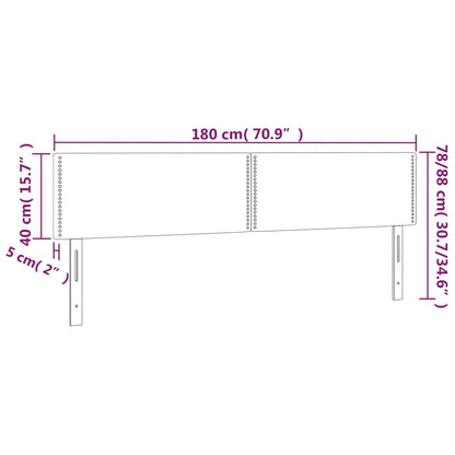 Kopfteile 2 Stk. Dunkelgrau 90x5x78/88 cm Samt - Pazzar.ch