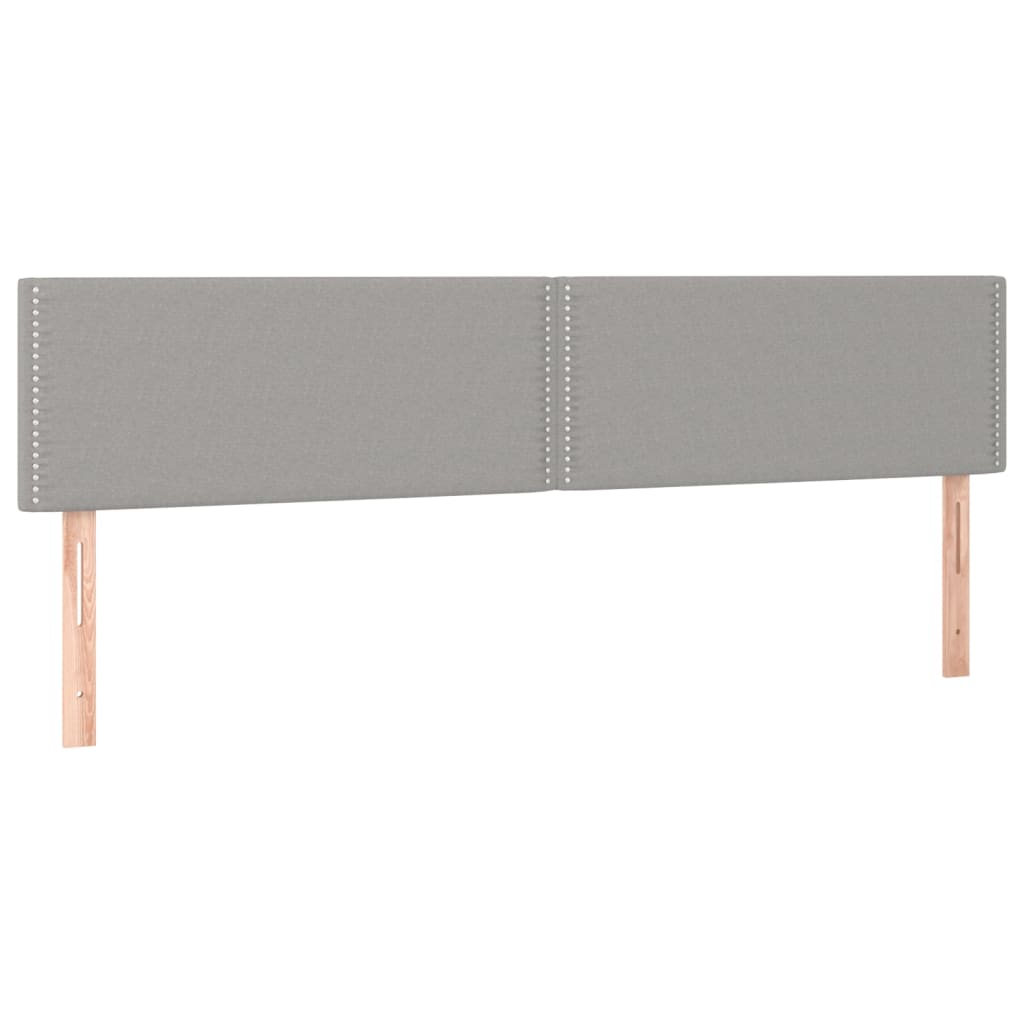 Kopfteile 2 Stk. Hellgrau 100x5x78/88 cm Stoff - Pazzar.ch