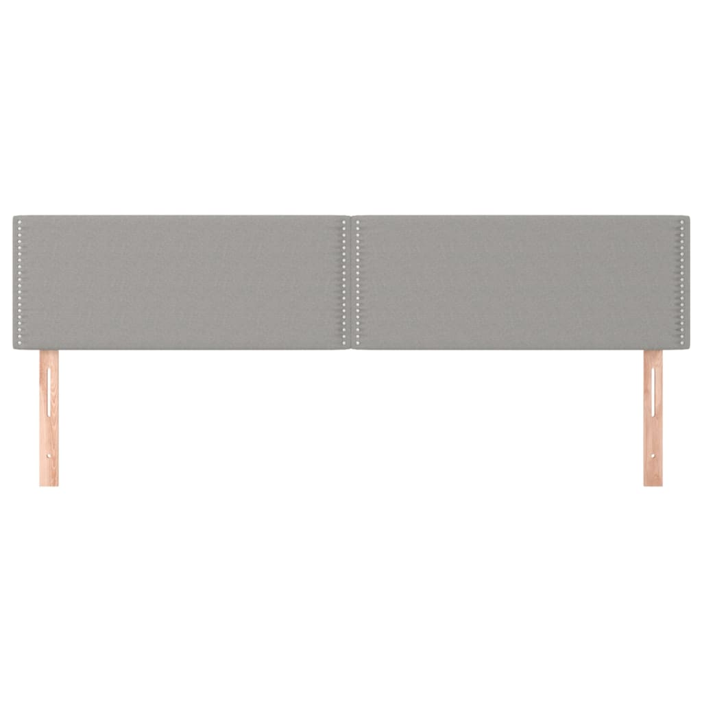 Kopfteile 2 Stk. Hellgrau 100x5x78/88 cm Stoff - Pazzar.ch