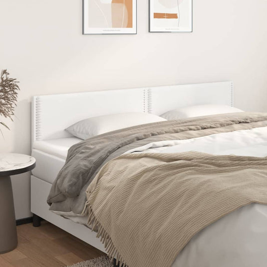 Kopfteile 2 Stk. Weiß 100x5x78/88 cm Kunstleder - Pazzar.ch