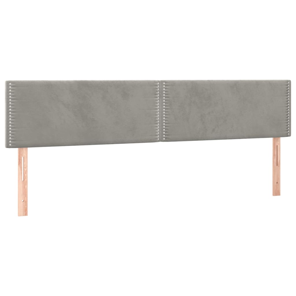 Kopfteile 2 Stk. Hellgrau 100x5x78/88 cm Samt - Pazzar.ch