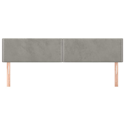 Kopfteile 2 Stk. Hellgrau 100x5x78/88 cm Samt - Pazzar.ch