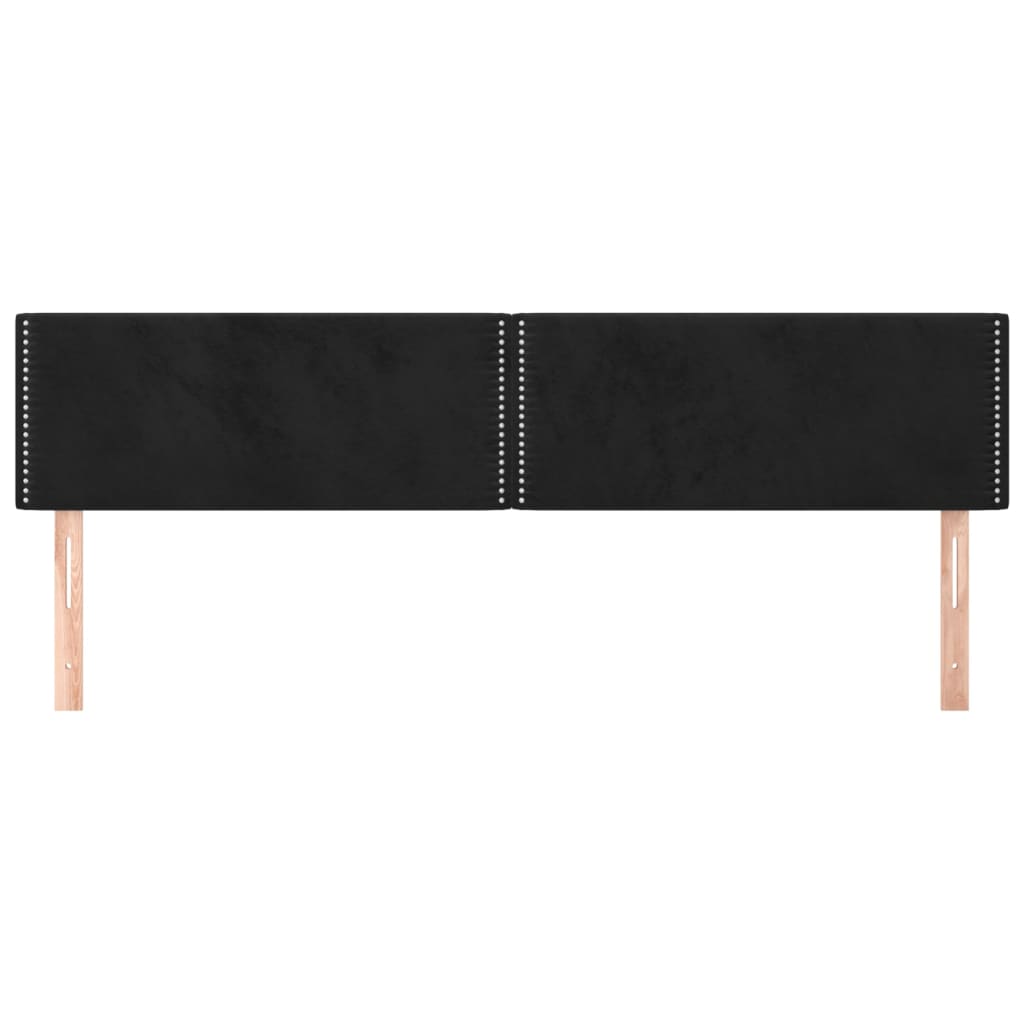 Kopfteile 2 Stk. Schwarz 100x5x78/88 cm Samt - Pazzar.ch