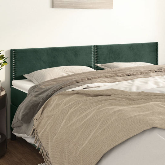 Kopfteile 2 Stk. Dunkelgrün 100x5x78/88 cm Samt - Pazzar.ch