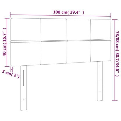 Kopfteil Dunkelgrau 100x5x78/88 cm Stoff - Pazzar.ch
