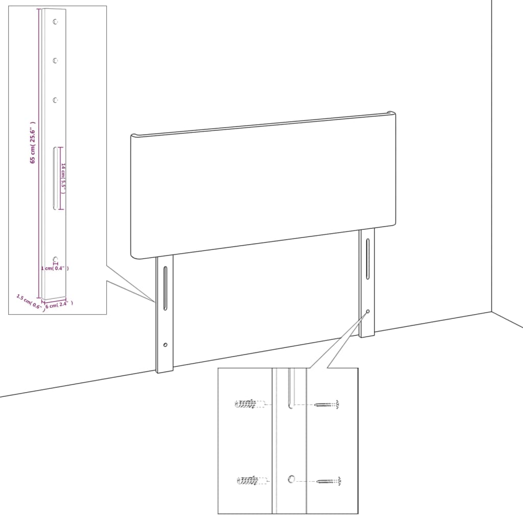 Kopfteil Dunkelbraun 100x5x78/88 cm Stoff - Pazzar.ch