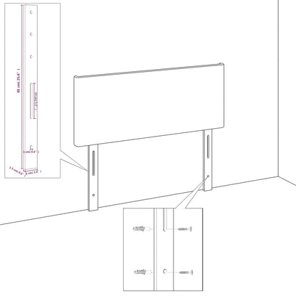 Kopfteil Dunkelbraun 100x5x78/88 cm Stoff - Pazzar.ch