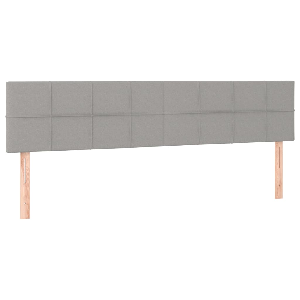 Kopfteile 2 Stk. Hellgrau 80x5x78/88 cm Stoff - Pazzar.ch