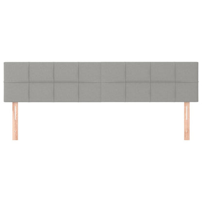 Kopfteile 2 Stk. Hellgrau 80x5x78/88 cm Stoff - Pazzar.ch