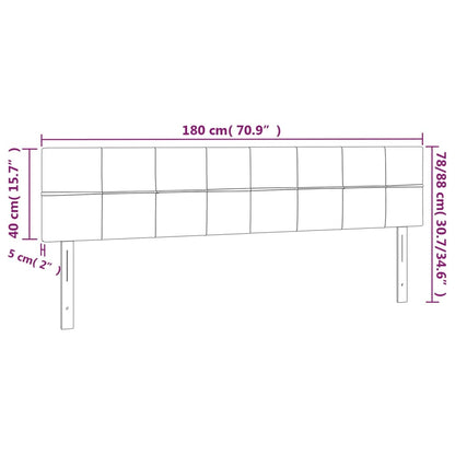 Kopfteile 2 Stk. Schwarz 90x5x78/88 cm Stoff - Pazzar.ch