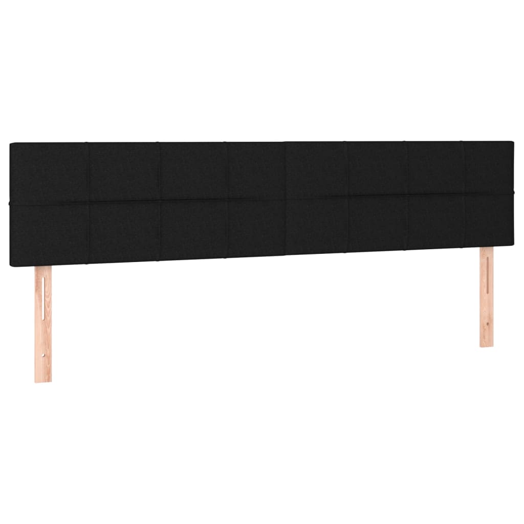 Kopfteile 2 Stk. Schwarz 100x5x78/88 cm Stoff - Pazzar.ch