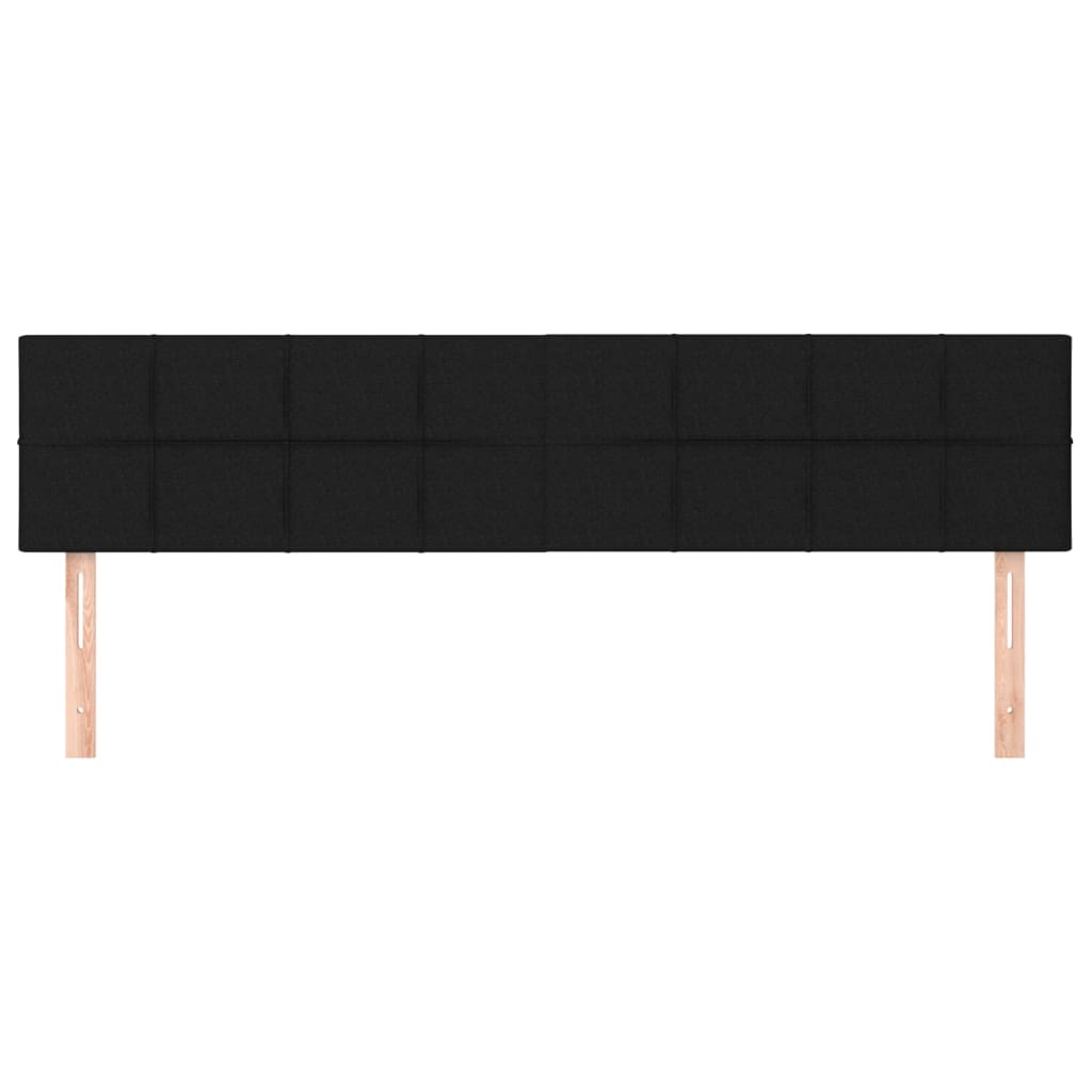 Kopfteile 2 Stk. Schwarz 100x5x78/88 cm Stoff