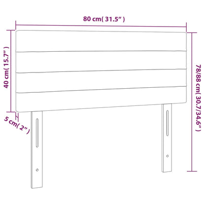 Kopfteil Creme 80x5x78/88 cm Stoff - Pazzar.ch