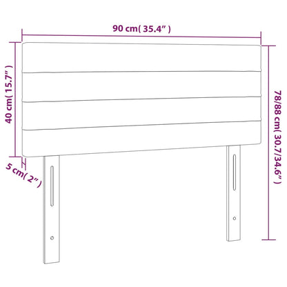 Kopfteil Schwarz 90x5x78/88 cm Stoff - Pazzar.ch