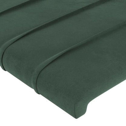 Kopfteil Dunkelgrün 90x5x78/88 cm Samt - Pazzar.ch