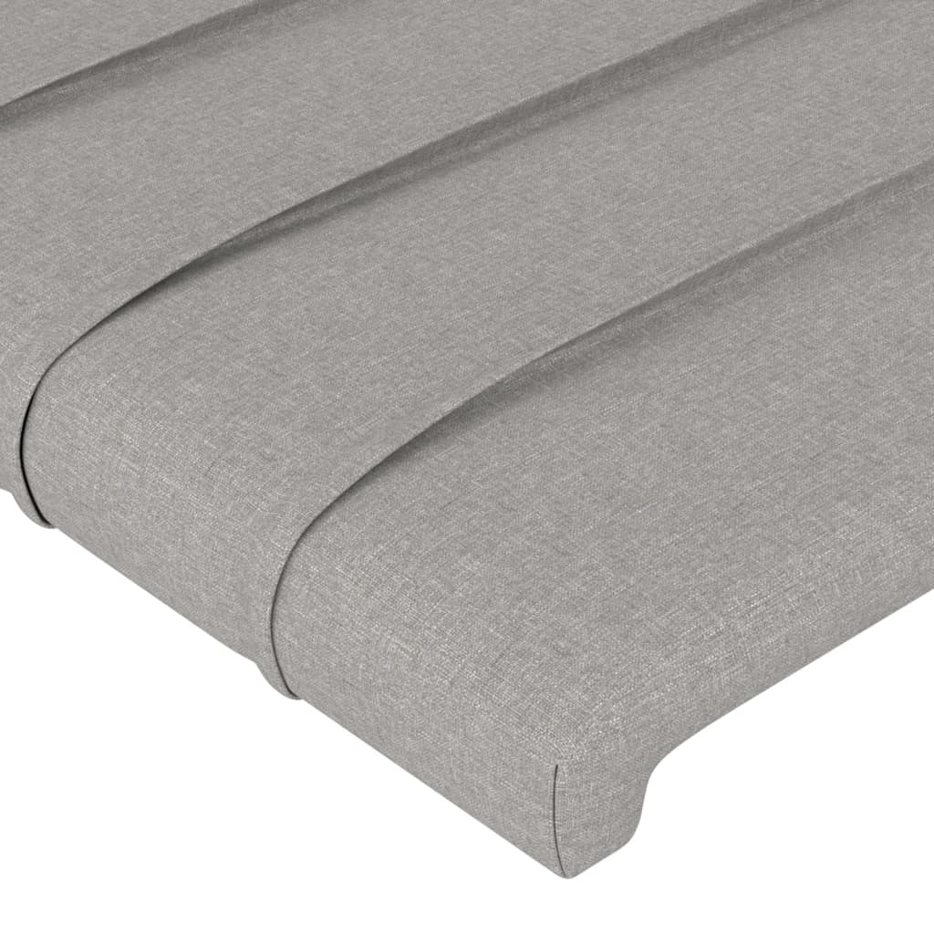 Kopfteil Hellgrau 100x5x78/88 cm Stoff - Pazzar.ch