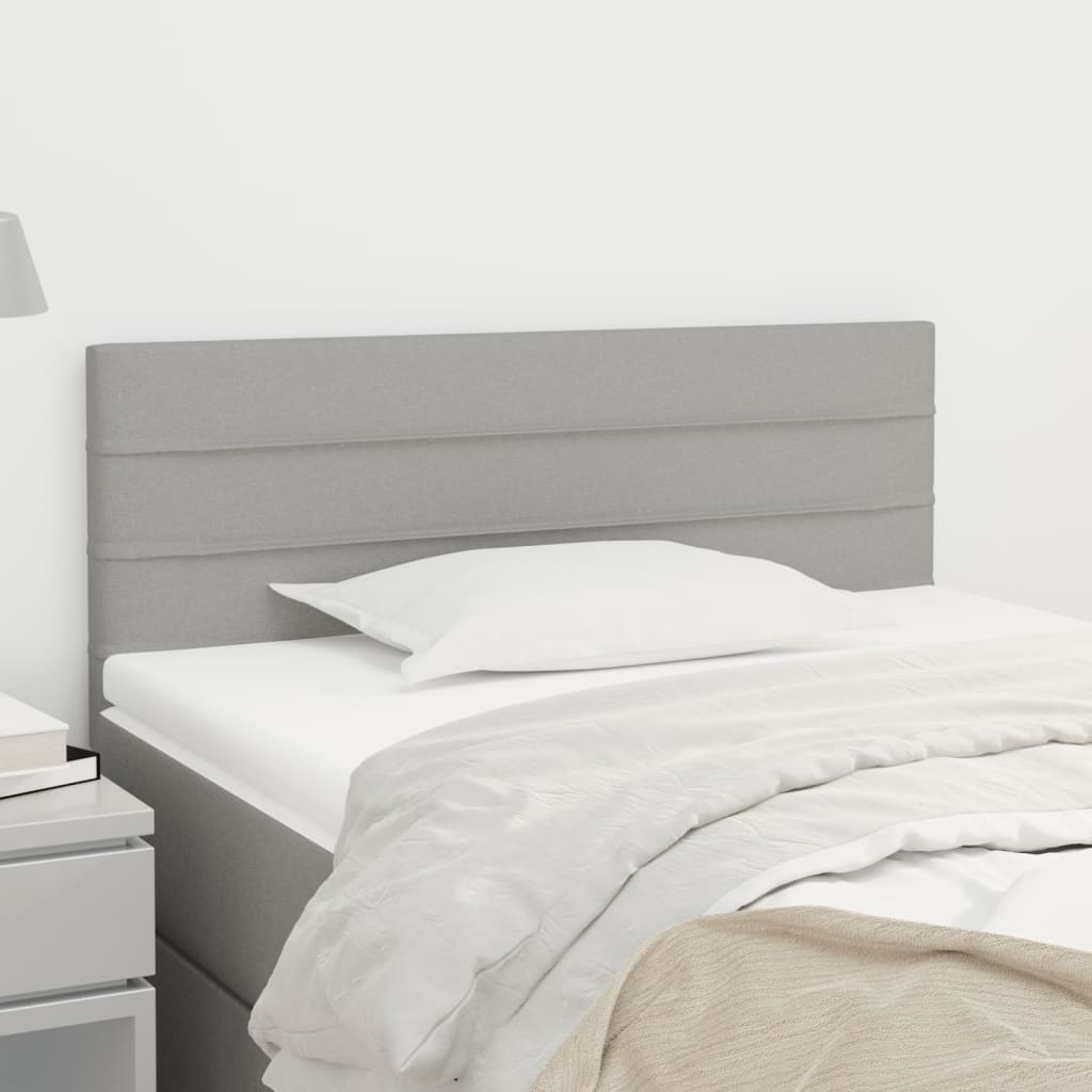 Kopfteil Hellgrau 100x5x78/88 cm Stoff - Pazzar.ch