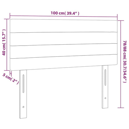 Kopfteil Creme 100x5x78/88 cm Stoff - Pazzar.ch