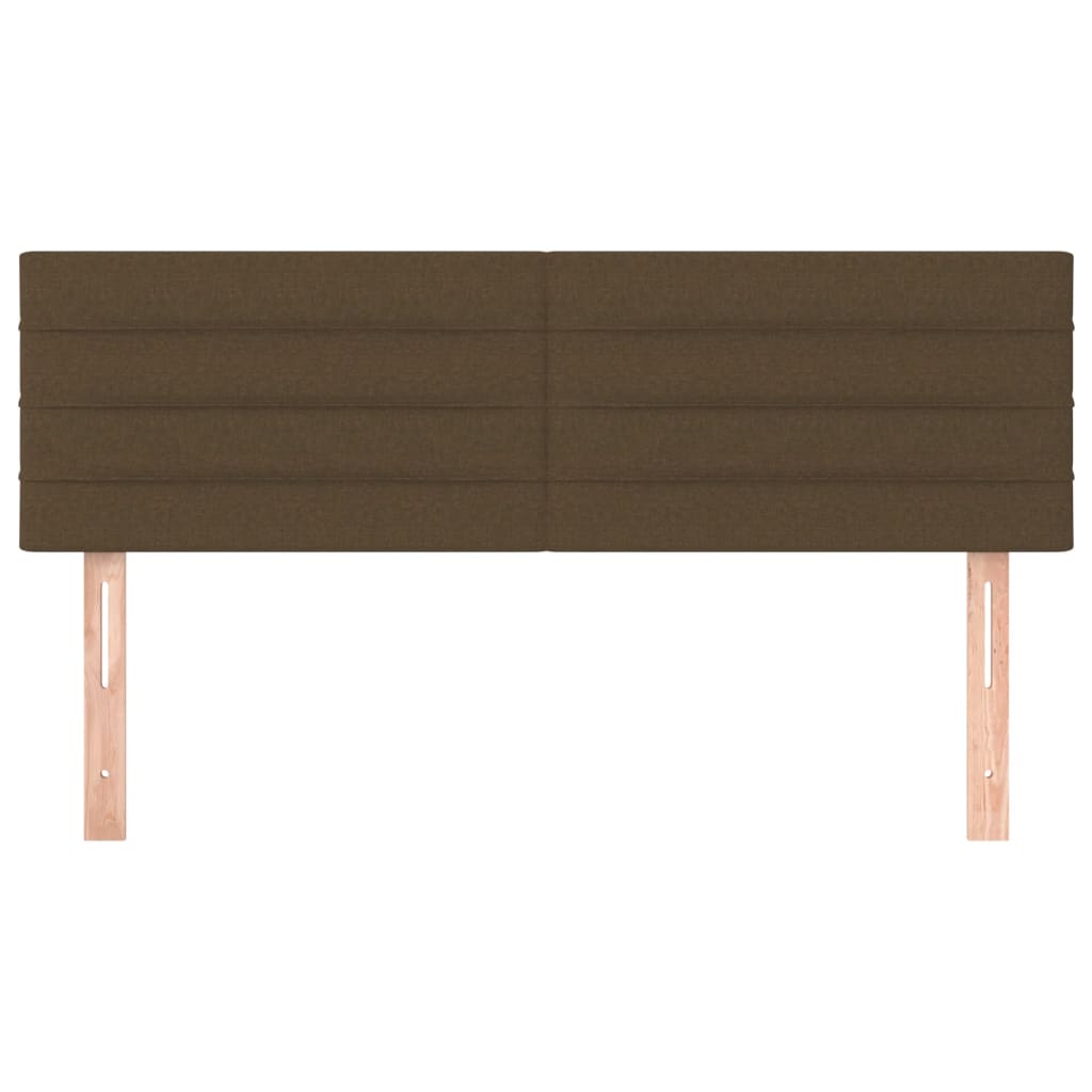 Kopfteile 2 Stk. Dunkelbraun 72x5x78/88 cm Stoff