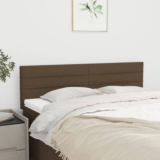Kopfteile 2 Stk. Dunkelbraun 72x5x78/88 cm Stoff - Pazzar.ch