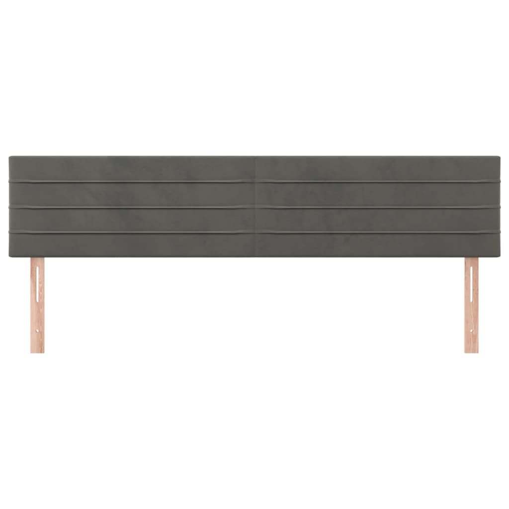 Kopfteile 2 Stk. Dunkelgrau 90x5x78/88 cm Samt - Pazzar.ch