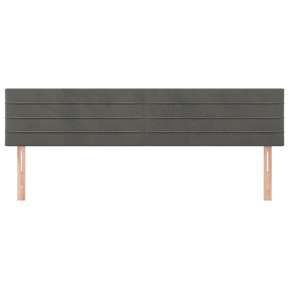 Kopfteile 2 Stk. Dunkelgrau 90x5x78/88 cm Samt - Pazzar.ch