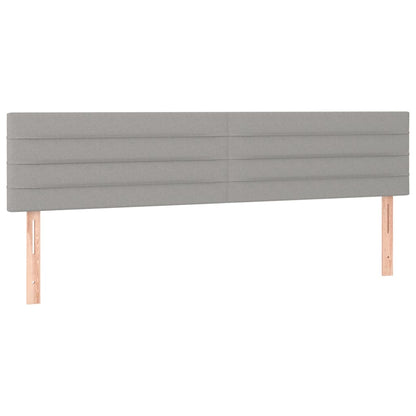 Kopfteile 2 Stk. Hellgrau 100x5x78/88 cm Stoff - Pazzar.ch