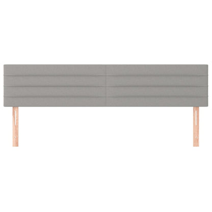 Kopfteile 2 Stk. Hellgrau 100x5x78/88 cm Stoff - Pazzar.ch