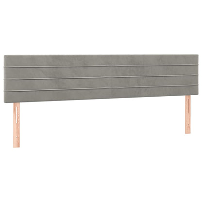 Kopfteile 2 Stk. Hellgrau 100x5x78/88 cm Samt - Pazzar.ch