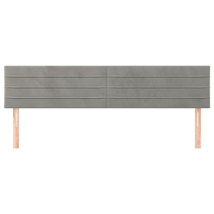 Kopfteile 2 Stk. Hellgrau 100x5x78/88 cm Samt - Pazzar.ch