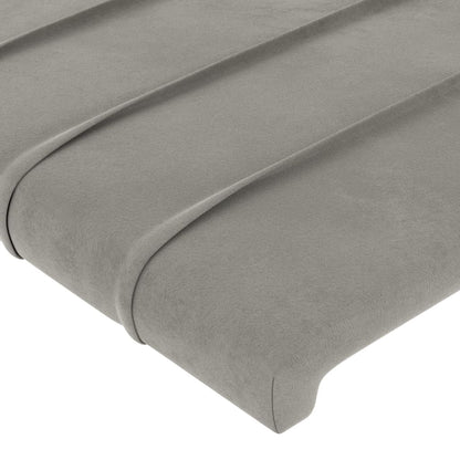 Kopfteile 2 Stk. Hellgrau 100x5x78/88 cm Samt - Pazzar.ch