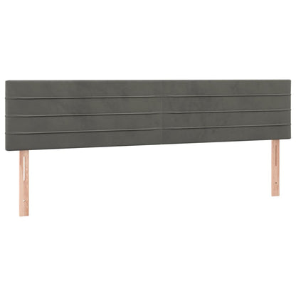 Kopfteile 2 Stk. Dunkelgrau 100x5x78/88 cm Samt - Pazzar.ch