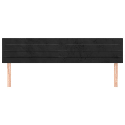 Kopfteile 2 Stk. Schwarz 100x5x78/88 cm Samt - Pazzar.ch