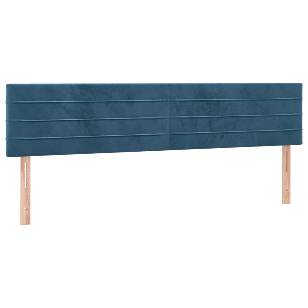 Kopfteile 2 Stk. Dunkelblau 100x5x78/88 cm Samt - Pazzar.ch