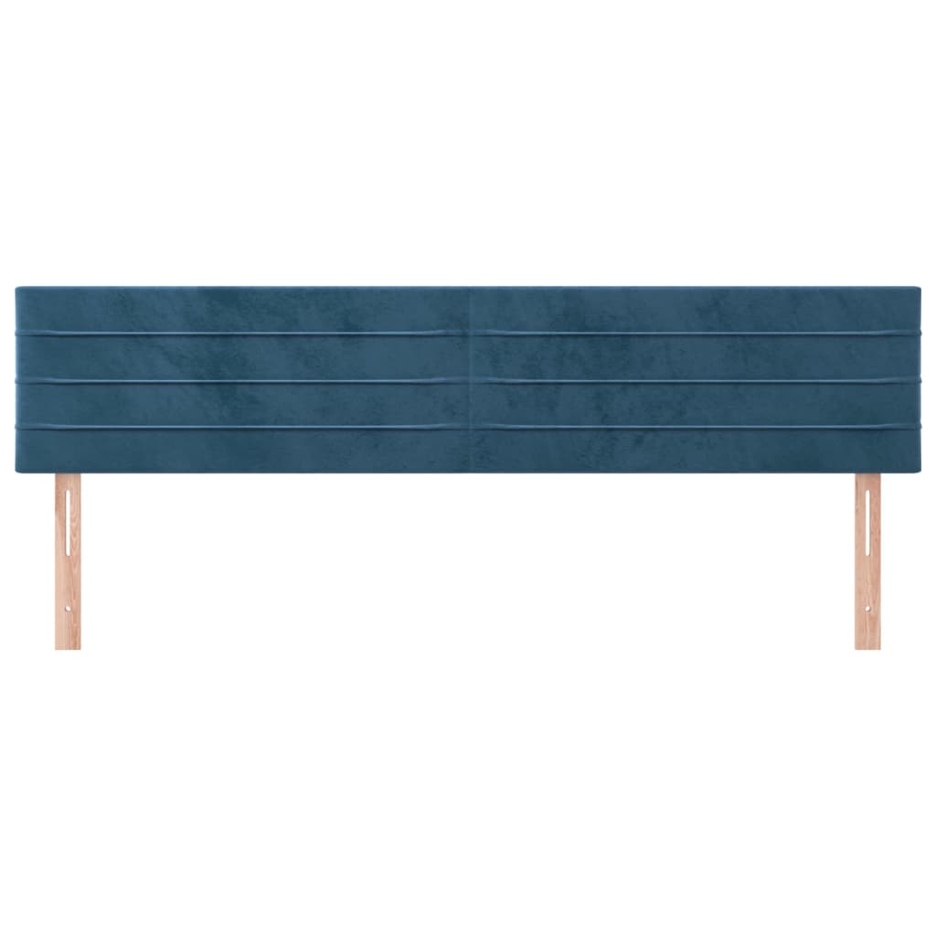 Kopfteile 2 Stk. Dunkelblau 100x5x78/88 cm Samt - Pazzar.ch