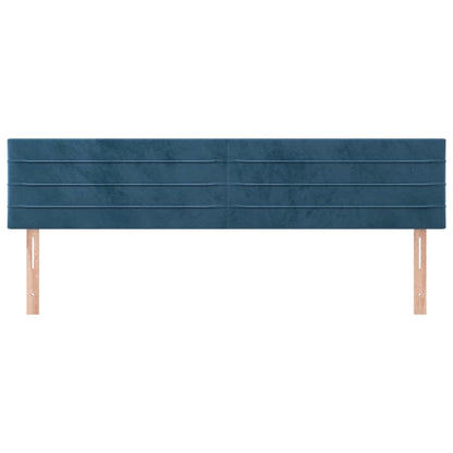 Kopfteile 2 Stk. Dunkelblau 100x5x78/88 cm Samt - Pazzar.ch