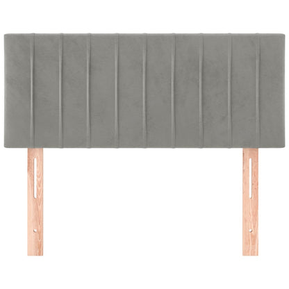 Kopfteil Hellgrau 100x5x78/88 cm Samt - Pazzar.ch