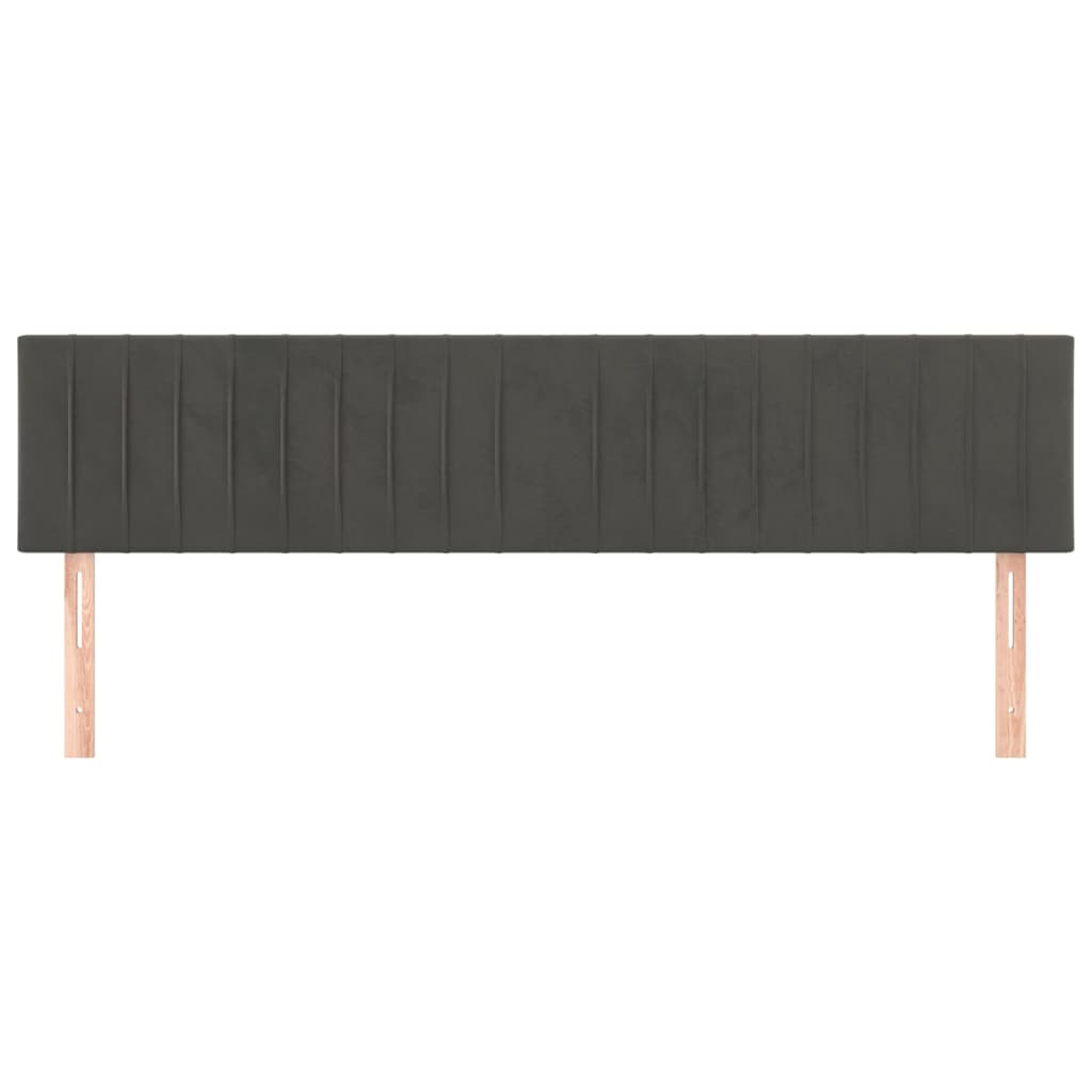 Kopfteile 2 Stk. Dunkelgrau 80x5x78/88 cm Samt - Pazzar.ch