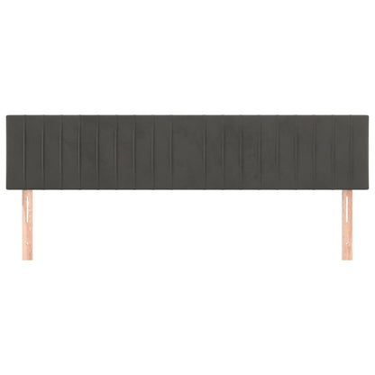 Kopfteile 2 Stk. Dunkelgrau 80x5x78/88 cm Samt - Pazzar.ch