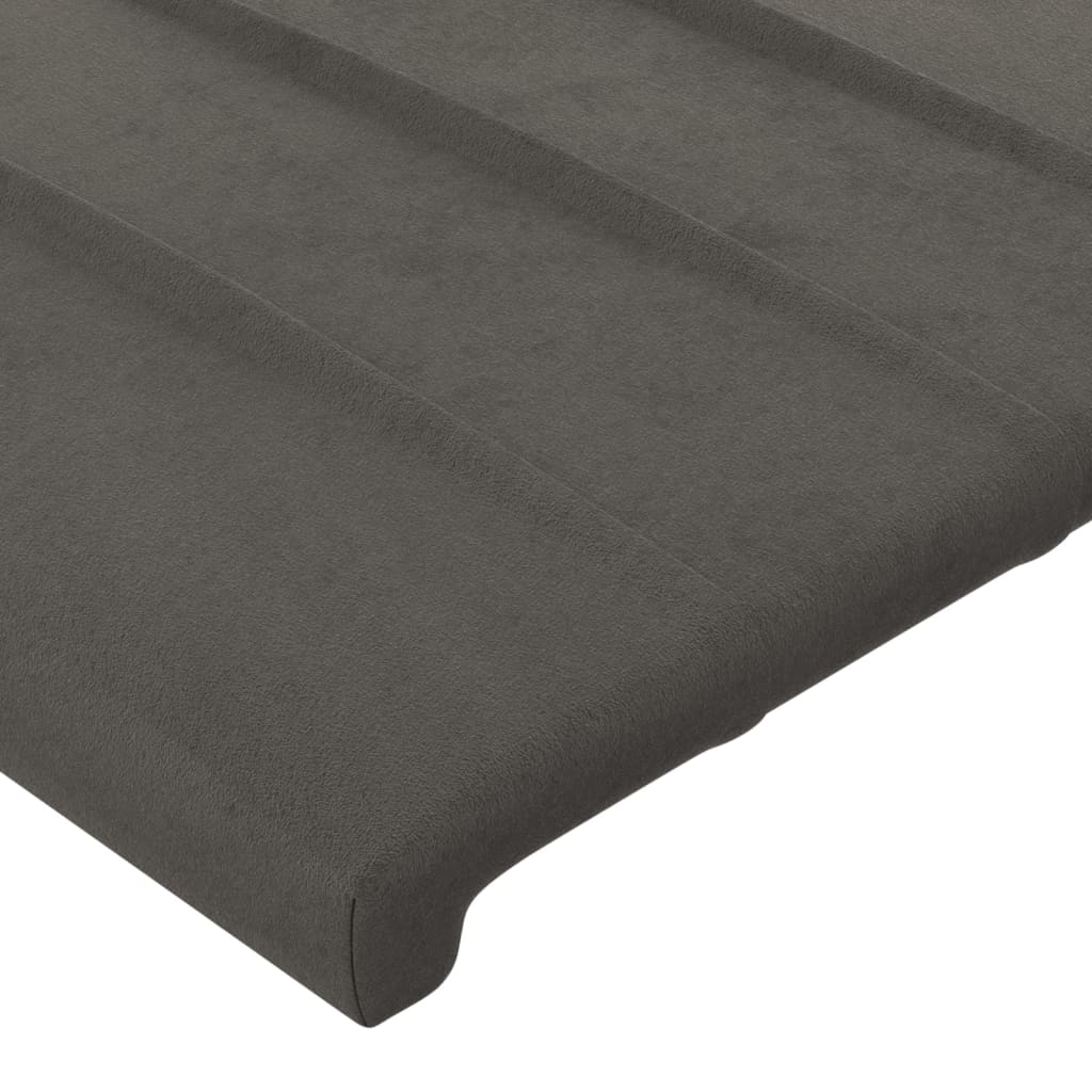 Kopfteile 2 Stk. Dunkelgrau 80x5x78/88 cm Samt - Pazzar.ch
