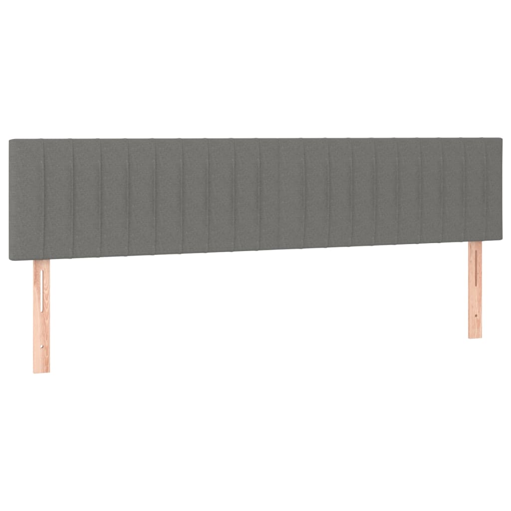 Kopfteile 2 Stk. Dunkelgrau 100x5x78/88 cm Stoff - Pazzar.ch