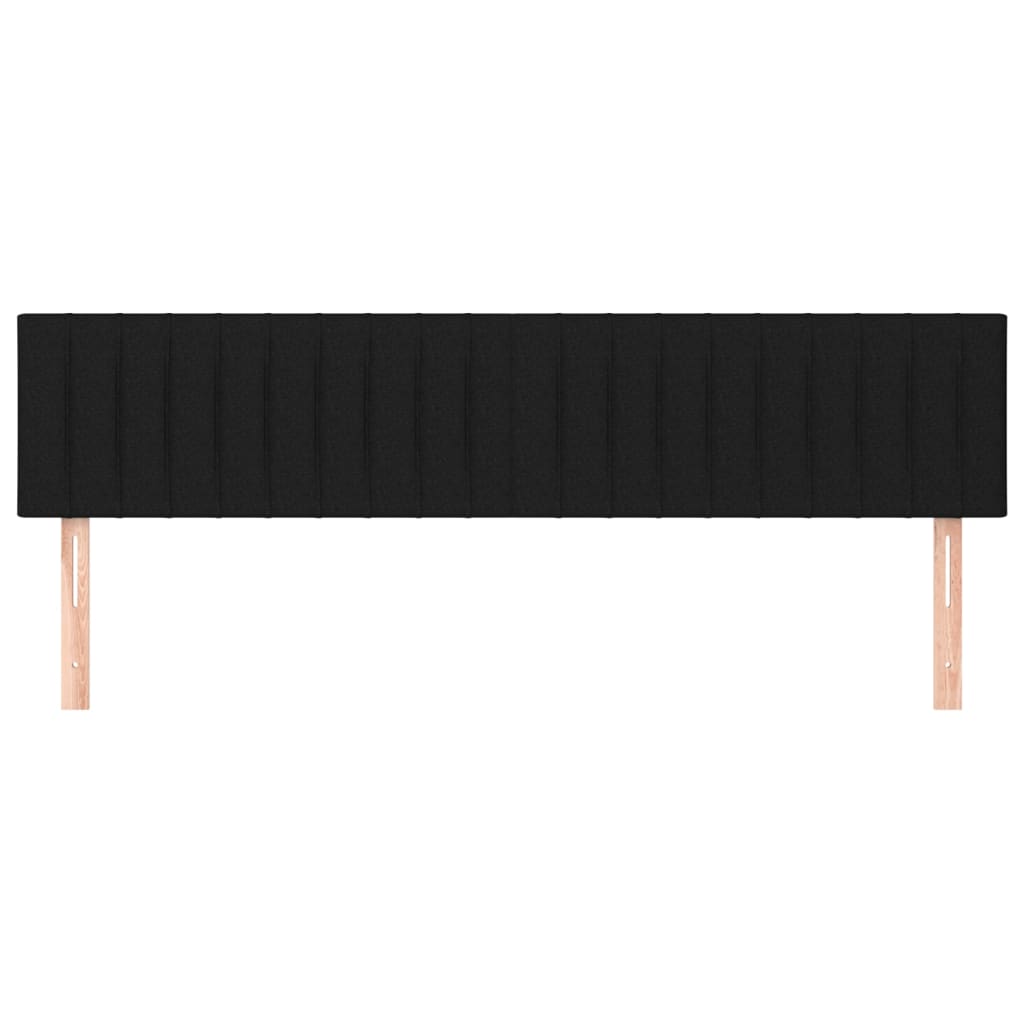 Kopfteile 2 Stk. Schwarz 100x5x78/88 cm Stoff - Pazzar.ch